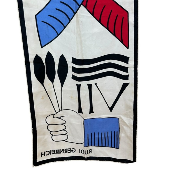 Rudi Gernreich - 1960’s Vintage, Designer, Silk Printed Scarf - One Size, Multi - Picture 11 of 13
